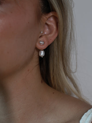 PEARL EARRINGS SILVER