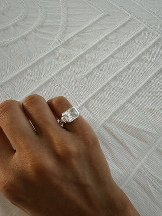 SQUARE RING SILVER