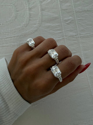 SQUARE RING SILVER